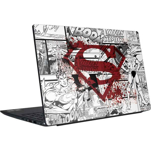 DC Comics Superman Comic Pattern Logo in Red Dell Vostro Skin